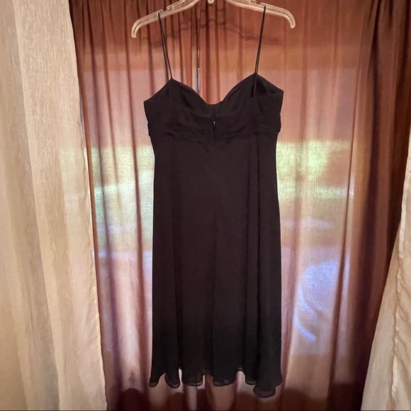 S.L. fashions chic draped black cocktail dress size 10 - Picture 5 of 9